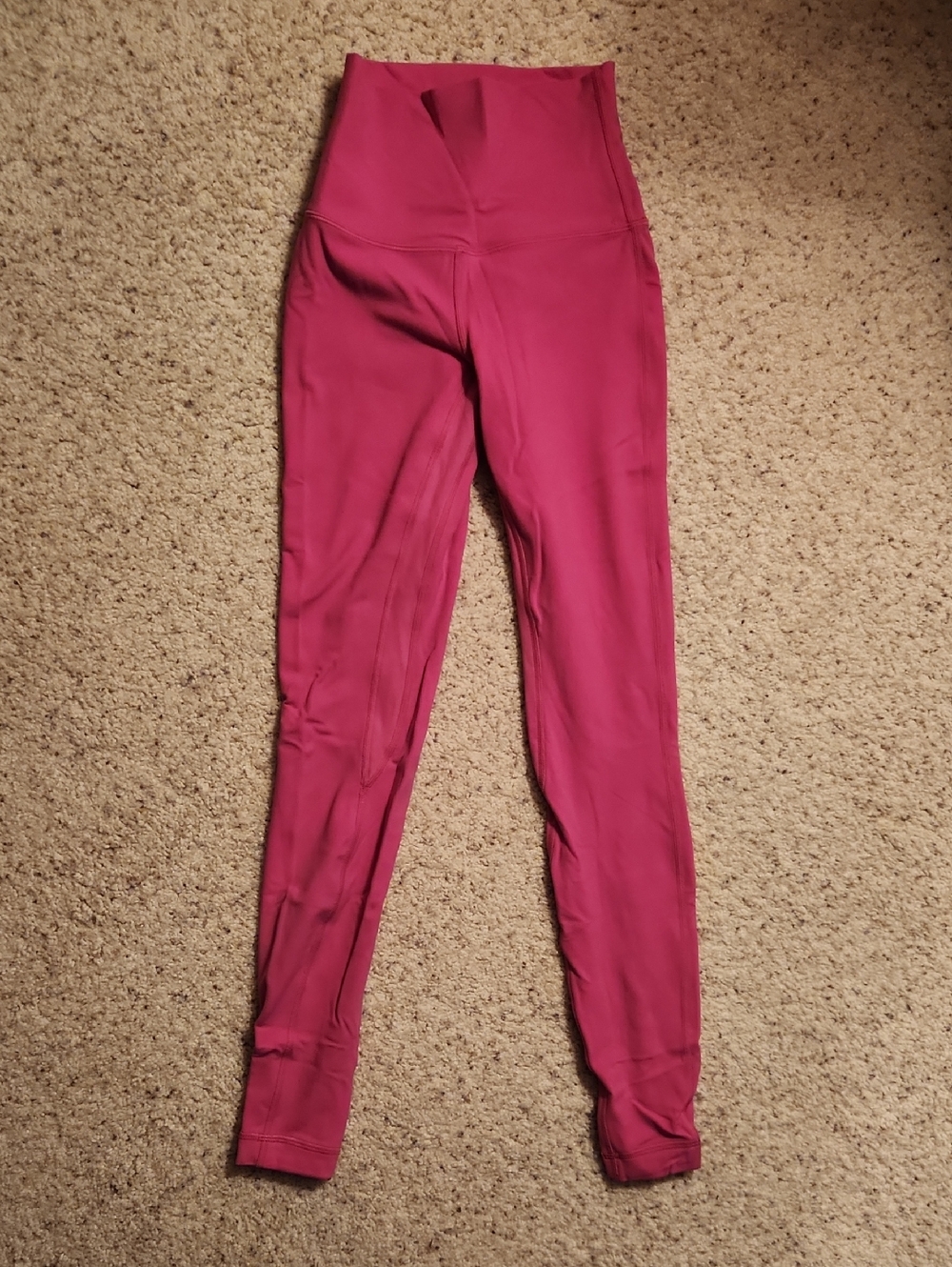 High-Waist Women's Lululemon Hot Pink Leggings, Size 2